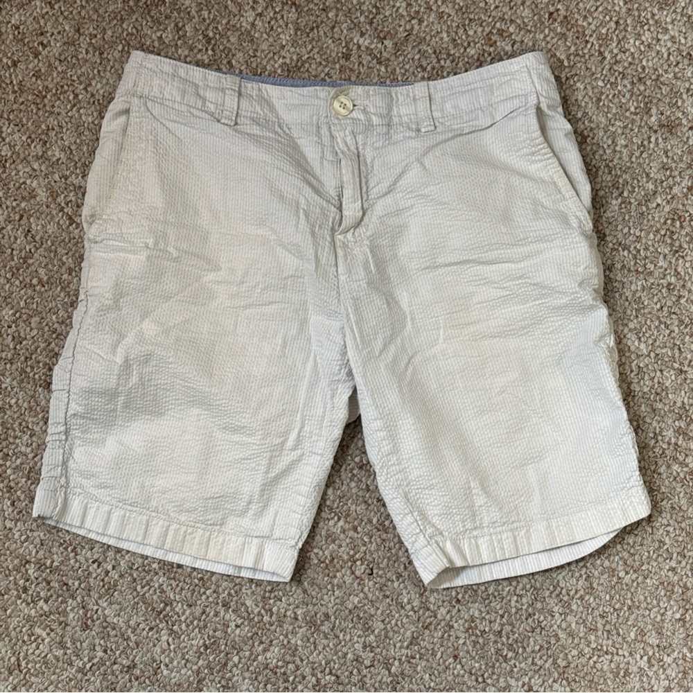 Tommy Hilfiger White Men’s Seersucker Shorts Size 30